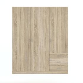 GAYA šatní skříň 3D3S, dub Sonoma