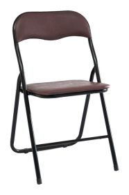 Kovová čalouněná židle TIPO hnědá