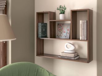 S 2 závěsná police, ořech Macadamia S 2 závěsná police, ořech Macadamia