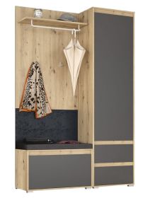 Předsíňová sestava ARBORETO SET 1 dub artisan/šedá