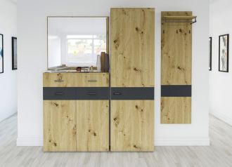 URBAN předsíňová sestava, dub Artisan/antracit