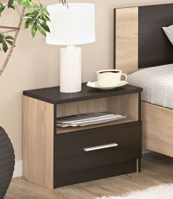 Noční stolek 2 ks VERONIKA dub sonoma/wenge