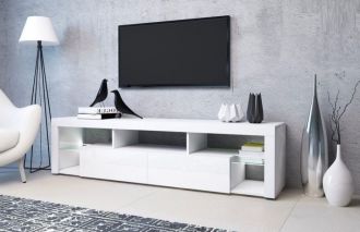 Televizní stolek WIKI bílá/bílý lesk