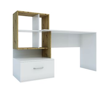 VIOLA psací stůl, dub Artisan / nymfea