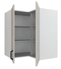 horní vysoká rohová skříňka š.60, v.92, Kaiser BK606092, bílá/bílý lesk