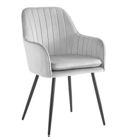 Jídelní židle YENEFER šedý velvet