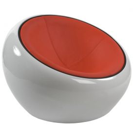 křeslo LOUNGE BALL red white