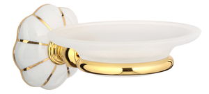 luxusní miska na mýdlo NISA GOLD s potahem 24 kt zlata
