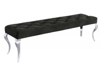 Lavice MODERN BAROCCO 170 CM černá samet