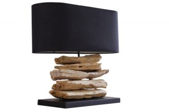 Stolní lampa RIVERINE BLACK 55 CM naplavené dříví