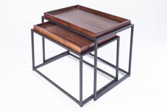 2SET odkládací-konferenční stolek ELEMENTS 60 CM buková dýha