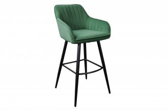 Barová židle TURIN smaragdově zelená samet