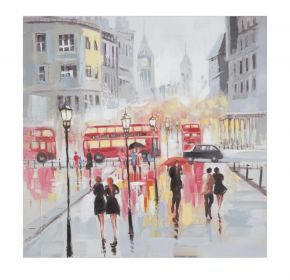 Plátěný obraz LONDON RAIN 100 CM