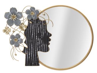 Kulaté zrcadlo FLOWER LADY 82 CM