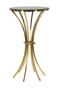 Barový stůl SHANTY 108 CM černý/zlatý