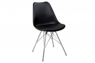 Jídelní židle SCANDINAVIA RETRO černá / stříbrná