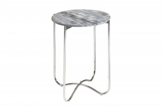 Odkládací stolek NOBLES 43 CM šedý mramor