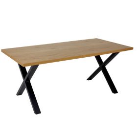 Jídelní stůl LOFT 160 CM dubový vzhled X rám