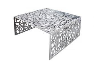 Konferenční stolek ABSTRACT 60 CM stříbrný