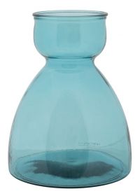 Váza NONA BLUE 34 CM recyklované sklo