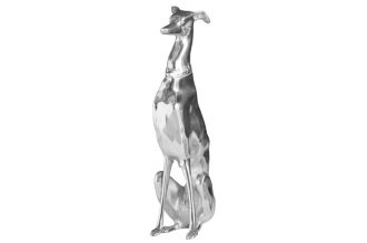 Soška GREYHOUND 70 CM stříbrná