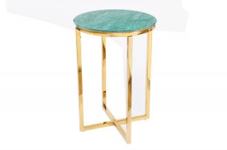 Odkládací stolek ELEGANCE GREEN 40 CM zelený mramorový vzhled