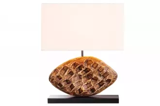 Stolní lampa REEF 50 CM bílá masiv akácie