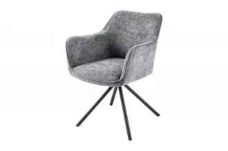 Jídelní židle VERONA II tmavě šedá otočná