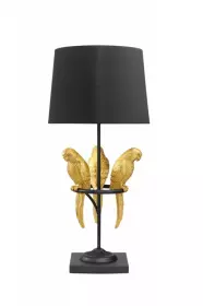 Stolní lampa WILDLIFE PARROT 75 CM černá zlatá