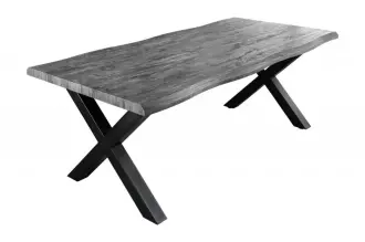 Jídelní stůl WILD 200 CM vzhled šedý divoký dub
