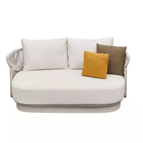 Zahradní dvoumístná pohovka AiO TAUPE WHITE