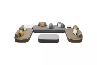 Zahradní 7 místná sedací souprava OLWEN BROWN GREY Zahradní 7 místná sedací souprava OLWEN BROWN GREY