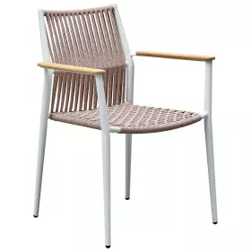 Zahradní stohovatelná jídelní židle BALI WHITE ORANGE