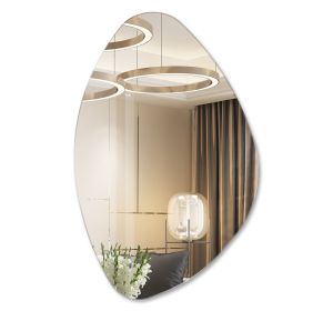Zrcadlo organického tvaru STONE 90x58 CM s fazetou