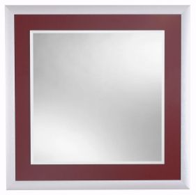 Zrcadlo FENIX RED 69x69 cm s vínovým podkladem Lacobel