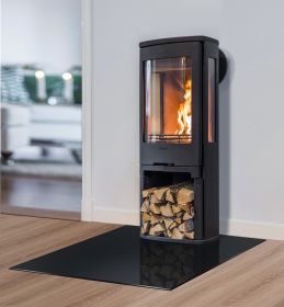 Ochranné sklo pod kamna a ke krbům FIREGLASS 8 mm černé 110x110 CM