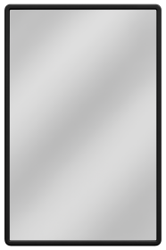 Zrcadlo dekorativní MATĚJ 30x40 CM v černém plastovém rámu