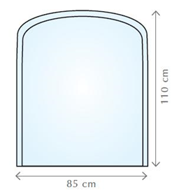 Ochranné sklo pod kamna a ke krbům FIREGLASS čiré 85x110 CM