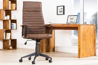 Kancelářská židle LAZIO vintage hnědá - rozbaleno