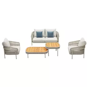 Zahradní 4 místná sedací souprava CALYPSO BEIGE TEAK