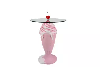 Barový stolek ICE CREAM 90 CM růžový/bílý Barový stolek ICE CREAM 90 CM růžový/bílý