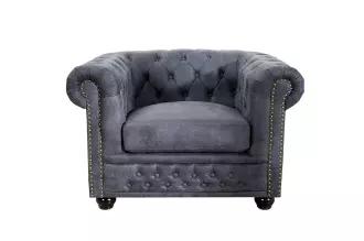 Křeslo CHESTERFIELD antik šedé