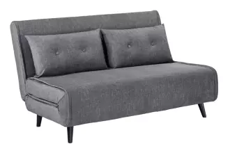 Rozkládací pohovka SMART MULTIFUNCTION 140 CM šedá samet Rozkládací pohovka SMART MULTIFUNCTION 140 CM šedá samet