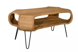 Konferenční stolek SPIN 100 CM krémový masiv mango Konferenční stolek SPIN 100 CM krémový masiv mango