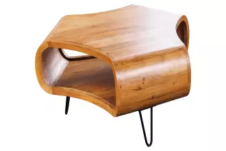 Konferenční stolek SPIN 70 CM masiv akácie honey