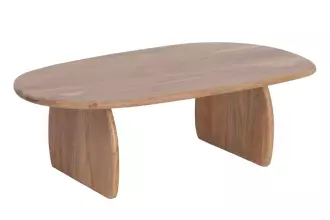 Oválný konferenční stolek SCULPTURA 110 CM masiv akácie Oválný konferenční stolek SCULPTURA 110 CM masiv akácie