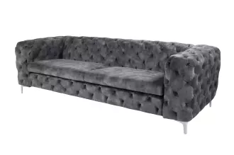 Pohovka MODERN BAROCCO 240 CM tmavě šedá samet Pohovka MODERN BAROCCO 240 CM tmavě šedá samet