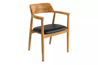2SET jídelní židle KENNEDY masiv teak/umělá kůže 2SET jídelní židle KENNEDY masiv teak/umělá kůže
