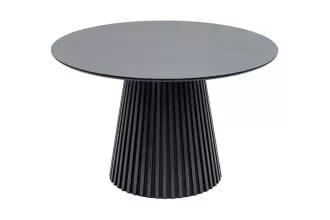 Kulatý jídelní stůl VALHALLA BLACK 120 CM dubová dýha Kulatý jídelní stůl VALHALLA BLACK 120 CM dubová dýha