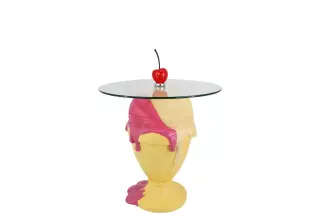 Odkládací stolek ICE CREAM 65 CM žlutý/růžový Odkládací stolek ICE CREAM 65 CM žlutý/růžový